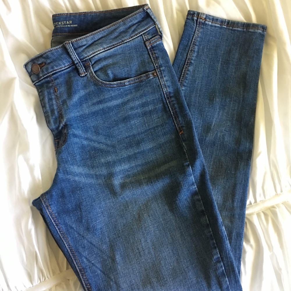 Mid-rise Rockstar Skinny Jeans